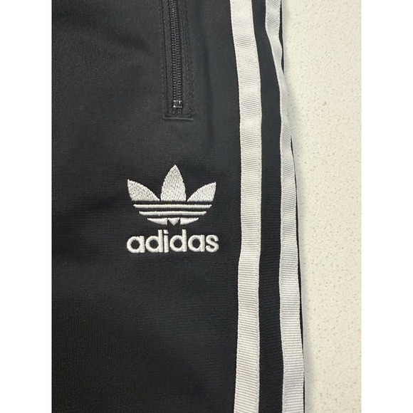 Adidas Black White Joggers Pants Womens Medium 3 Stripe - Picture 4 of 6